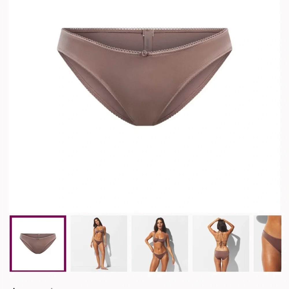 SKIMS Velvet Brown Bikini Bottom